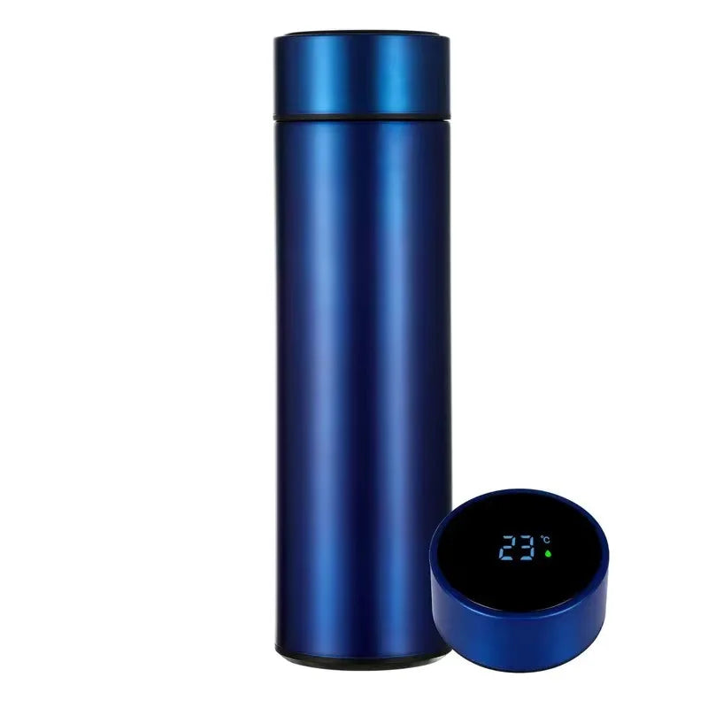 Stainless Steel Thermal Bottle with Digital Thermometer 500Ml Led Bilayer Flask Vacuum Insulated Bottle Portable Thermos Bottle